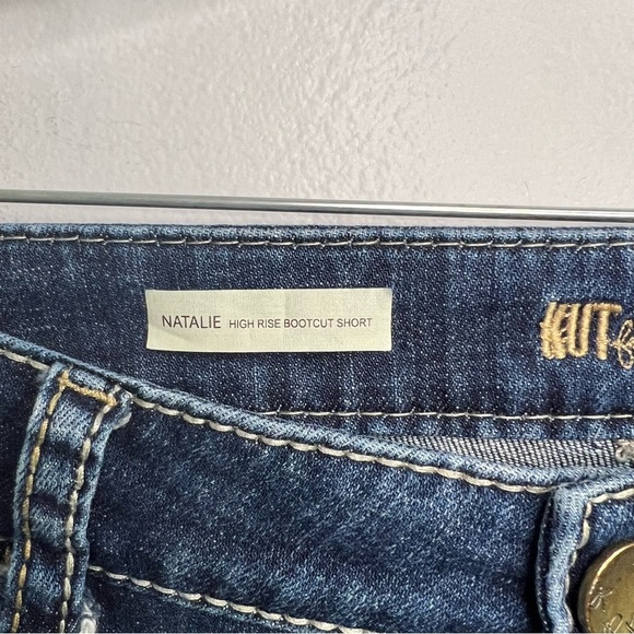 Kut Womens Natalie High Rise Bootcut Jeans Short Sz 12 Flap Pocket Retro Western - Picture 7 of 13